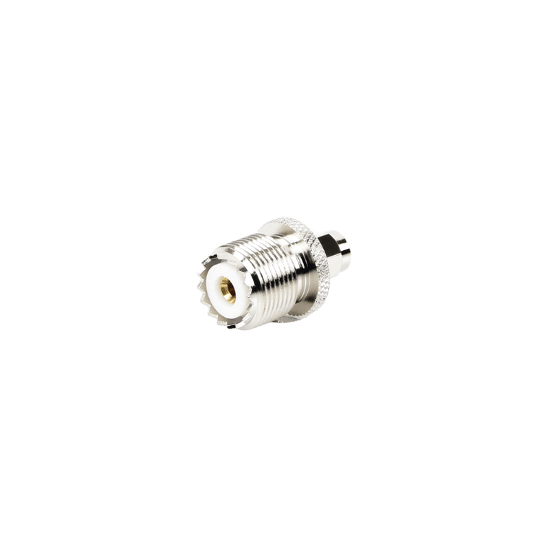 Adaptador en Línea, de Conector SMA Macho a UHF Hembra (SO-239), Níque