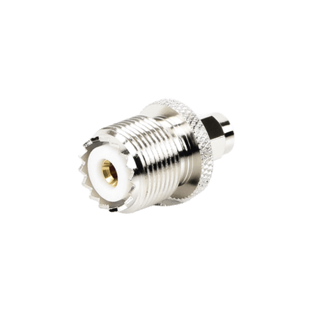 Adaptador en Línea, de Conector SMA Macho a UHF Hembra (SO-239), Níque