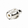 Adaptador en Línea, de Conector SMA Macho a UHF Hembra (SO-239), Níque