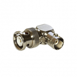Adaptador en Ángulo Recto, de Conector BNC Macho a BNC Hembra, 50 Ohm