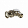Adaptador en Ángulo Recto, de Conector BNC Macho a BNC Hembra, 50 Ohm