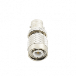 Adaptador en Línea, de Conector TNC Macho a BNC Hembra, Níquel /Oro /T
