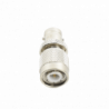 Adaptador en Línea, de Conector TNC Macho a BNC Hembra, Níquel /Oro /T
