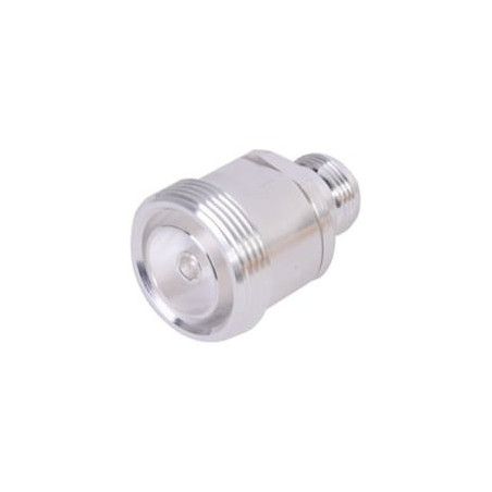 Adaptador en Línea de Conector DIN 7-16 Hembra a N Hembra, Plata / Pla