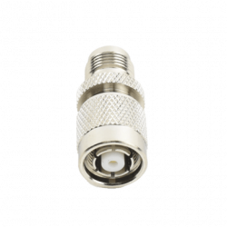 Adaptador en Línea, de Conector TNC Macho Inverso a TNC Hembra, Nquel/