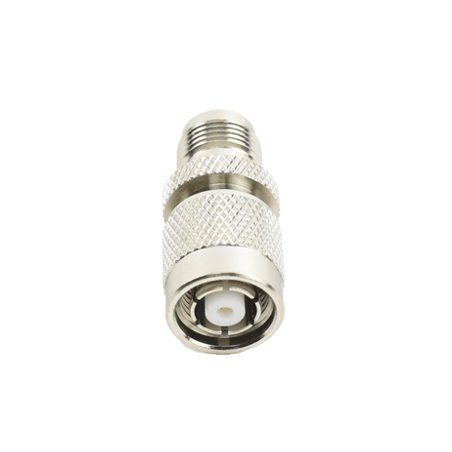 Adaptador en Línea, de Conector TNC Macho Inverso a TNC Hembra, Nquel/