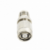 Adaptador en Línea, de Conector TNC Macho Inverso a TNC Hembra, Nquel/