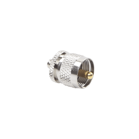 Adaptador en Línea de Conector SMA Hembra a UHF Macho (PL-259), Níquel