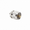 Adaptador en Línea de Conector SMA Hembra a UHF Macho (PL-259), Níquel