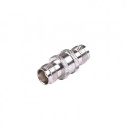 Adaptador Barril en Línea de Conector TNC Hembra a TNC Hembra, Níquel/