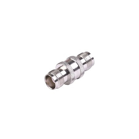 Adaptador Barril en Línea de Conector TNC Hembra a TNC Hembra, Níquel/