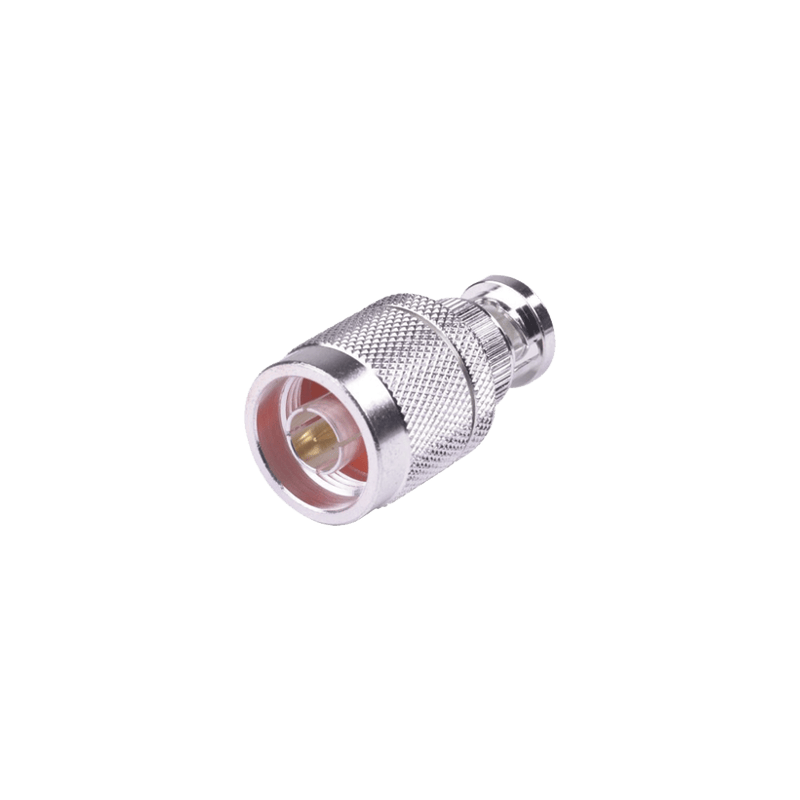 Adaptador en Línea, de Conector N Macho a BNC Macho, Plata/ Oro/ Tefló