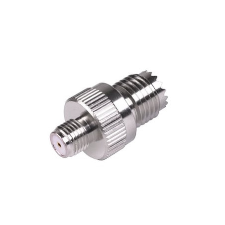 Adaptador en Línea de Conector Mini-UHF Hembra a SMA Hembra, Níquel/ O