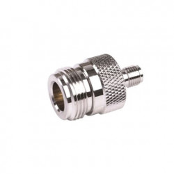 Adaptador en Línea de Conector SMA Hembra a N Hembra, Níquel/ Oro/ Tef
