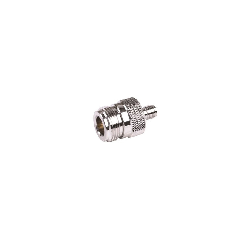 Adaptador en Línea de Conector SMA Hembra a N Hembra, Níquel/ Oro/ Tef