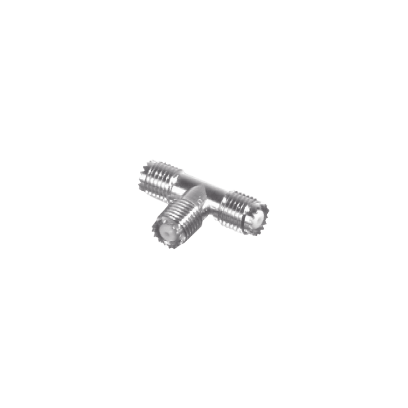 Adaptador en T, de Conector Mini-UHF Hembra a Doble Mini-UHF Hembra, N
