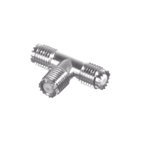Adaptador en T, de Conector Mini-UHF Hembra a Doble Mini-UHF Hembra, N