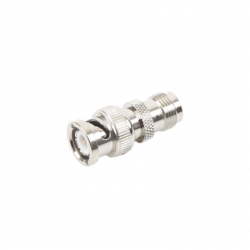Adaptador en Línea de Conector TNC Hembra a BNC Macho, Níquel/ Oro/ Te