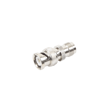 Adaptador en Línea de Conector TNC Hembra a BNC Macho, Níquel/ Oro/ Te