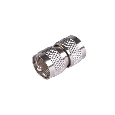 Adaptador Barril en Línea, de Conector UHF Macho (PL-259) a UHF Macho
