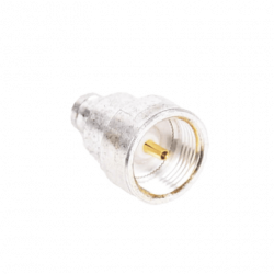 Adaptador UNIDAPT Hembra a Conector SMB Plug (Pin Hembra), Plata/ Oro/
