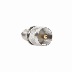 Adaptador en Línea de Conector TNC Hembra a UHF Macho (PL-259), Níquel
