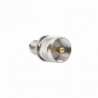 Adaptador en Línea de Conector TNC Hembra a UHF Macho (PL-259), Níquel