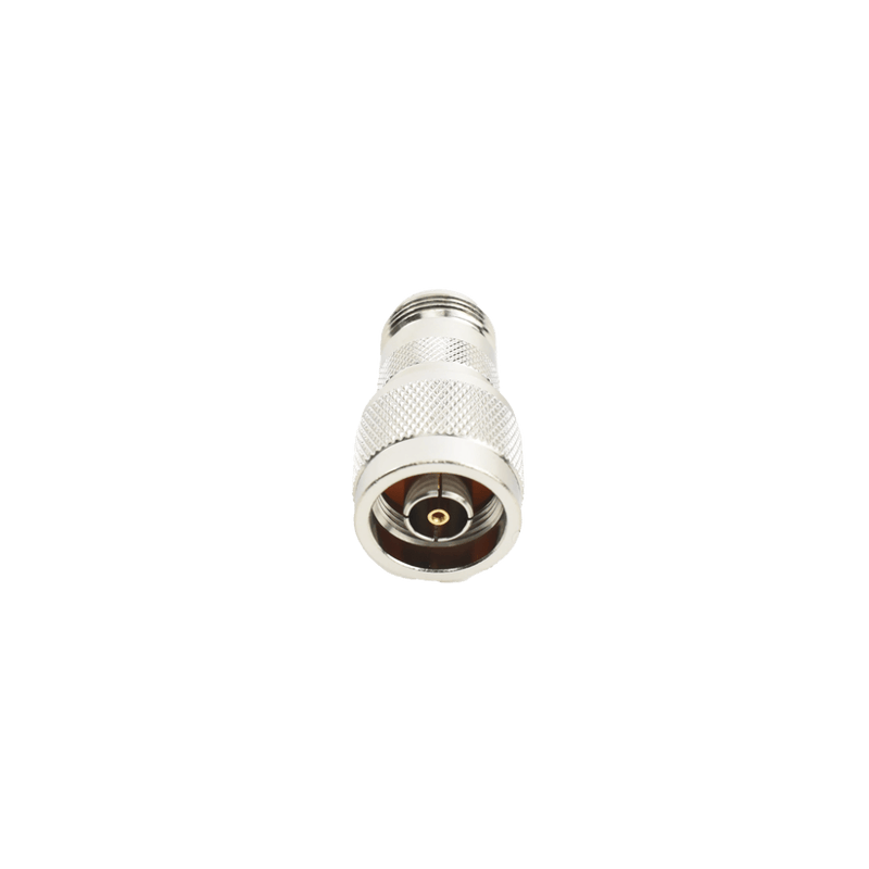 Adaptador en Línea, de Conector N Macho Inverso a N Hembra, Níquel/ Or