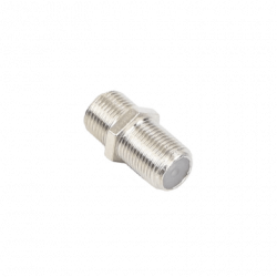 Adaptador Barril para 75 Ohm, de Conector F Hembra a F Hembra, Níquel/
