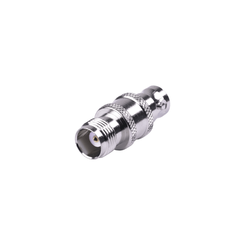 Adaptador en Línea de Conector TNC Hembra a BNC Hembra, Níquel/ Oro/ T
