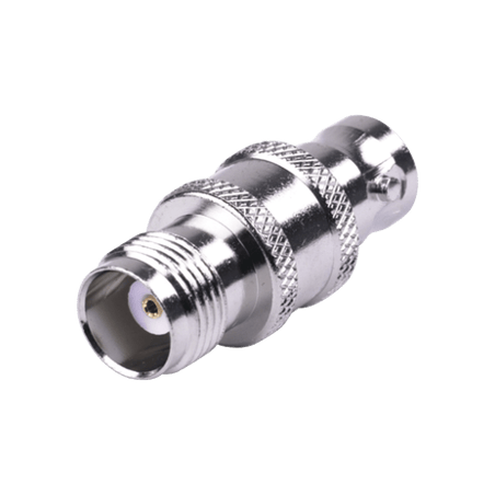 Adaptador en Línea de Conector TNC Hembra a BNC Hembra, Níquel/ Oro/ T