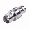 Adaptador en Línea de Conector TNC Hembra a BNC Hembra, Níquel/ Oro/ T