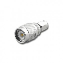 Adaptador en Línea, de Conector SMA Macho a TNC Macho, Níquel/ Oro/ Te