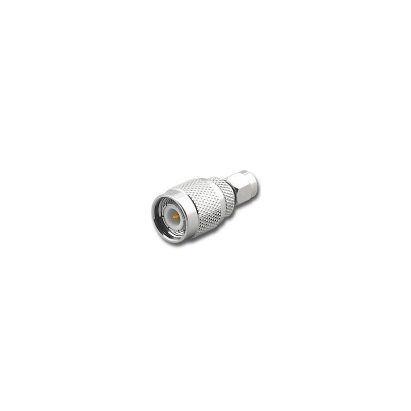 Adaptador en Línea, de Conector SMA Macho a TNC Macho, Níquel/ Oro/ Te