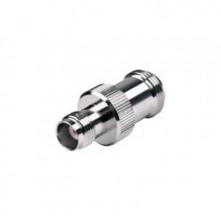 Adaptador en Línea de Conector TNC Hembra a N Hembra, Níquel/ Oro/ Tef