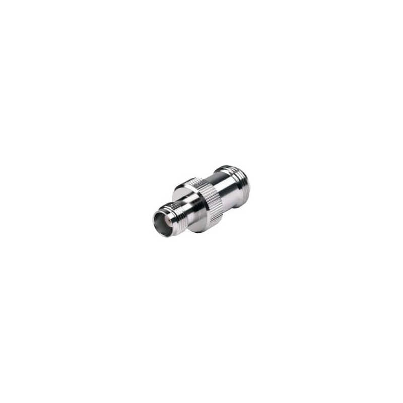 Adaptador en Línea de Conector TNC Hembra a N Hembra, Níquel/ Oro/ Tef