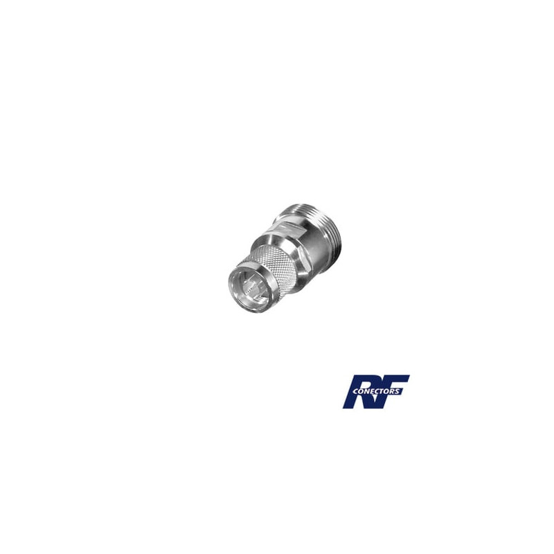 Adaptador en Línea, de Conector DIN 7-16 Hembra a N Macho, Plata/ Plat
