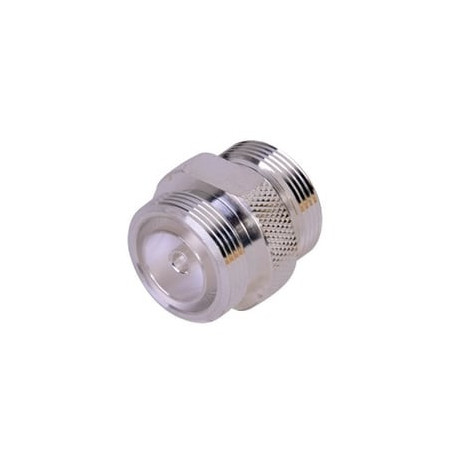 Adaptador Barril de Conector DIN-7-16 Hembra a DIN 7-16 Hembra, Plata/