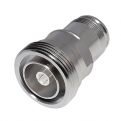Adaptador en Línea de Conector DIN 7-16 Hembra a 4.3-10 Hembra, Bronce