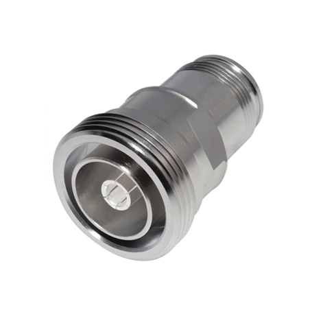 Adaptador en Línea de Conector DIN 7-16 Hembra a 4.3-10 Hembra, Bronce