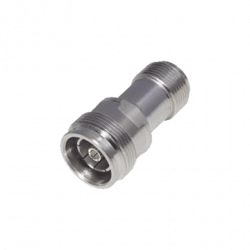 Adaptador en Línea de Conector 4.3-10 Hembra a N Hembra, Bronce Blanco