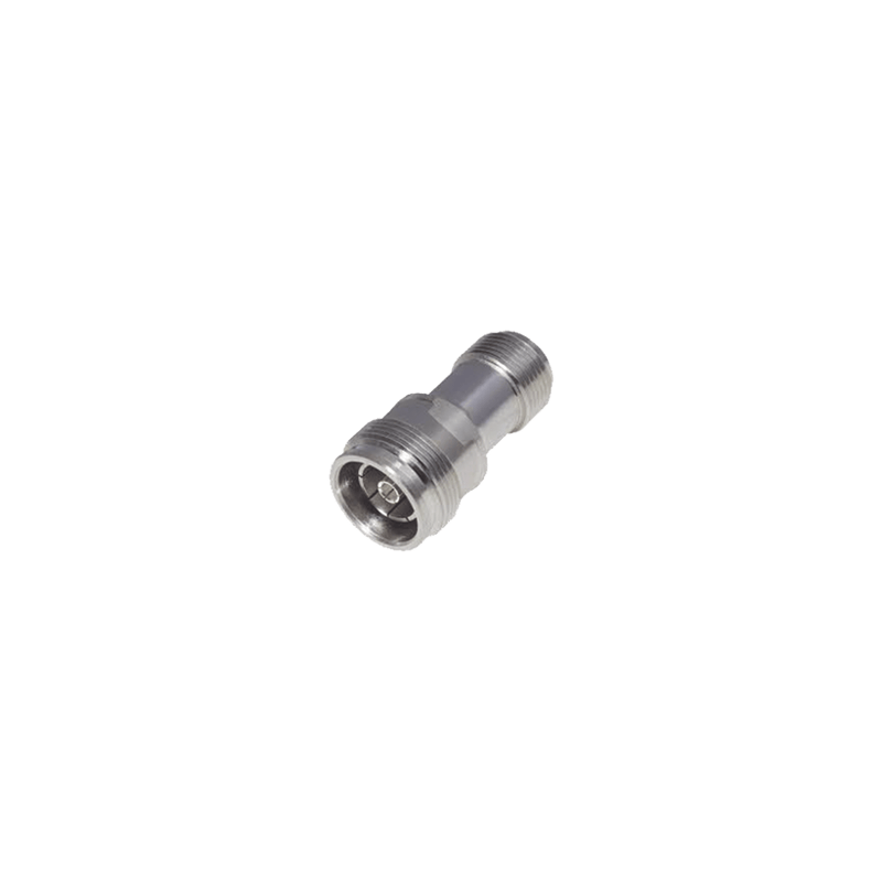 Adaptador en Línea de Conector 4.3-10 Hembra a N Hembra, Bronce Blanco