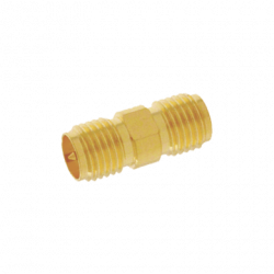Adaptador Barril de Conector SMA Hembra a SMA Hembra Inverso, Oro/ Oro