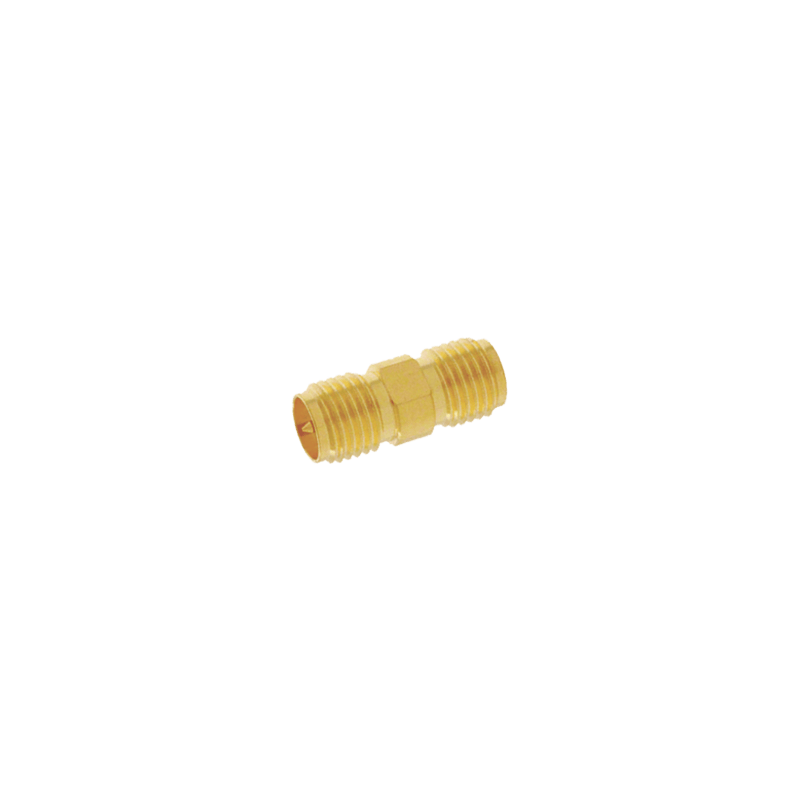 Adaptador Barril de Conector SMA Hembra a SMA Hembra Inverso, Oro/ Oro