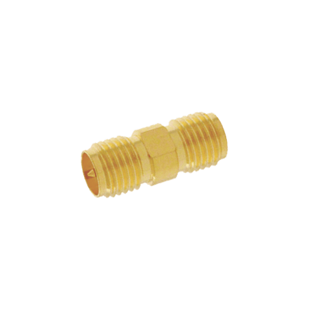 Adaptador Barril de Conector SMA Hembra a SMA Hembra Inverso, Oro/ Oro