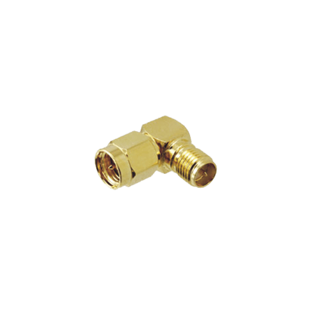 Adaptador en Ángulo Recto, de Conector SMA Macho a SMA Hembra Inverso,