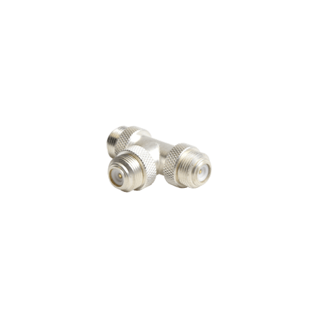 Adaptador triple UNIDAPT Macho en T. Plata / Oro / Teflón.