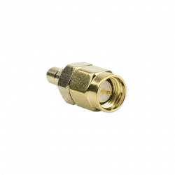 Adaptador Coaxial en Línea, de Conector SMA Macho a SMB Hembra, Oro/ O