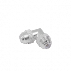 Adaptador Universal Macho UNIDAPT a Macho en Angulo Recto. Plata-Oro-T