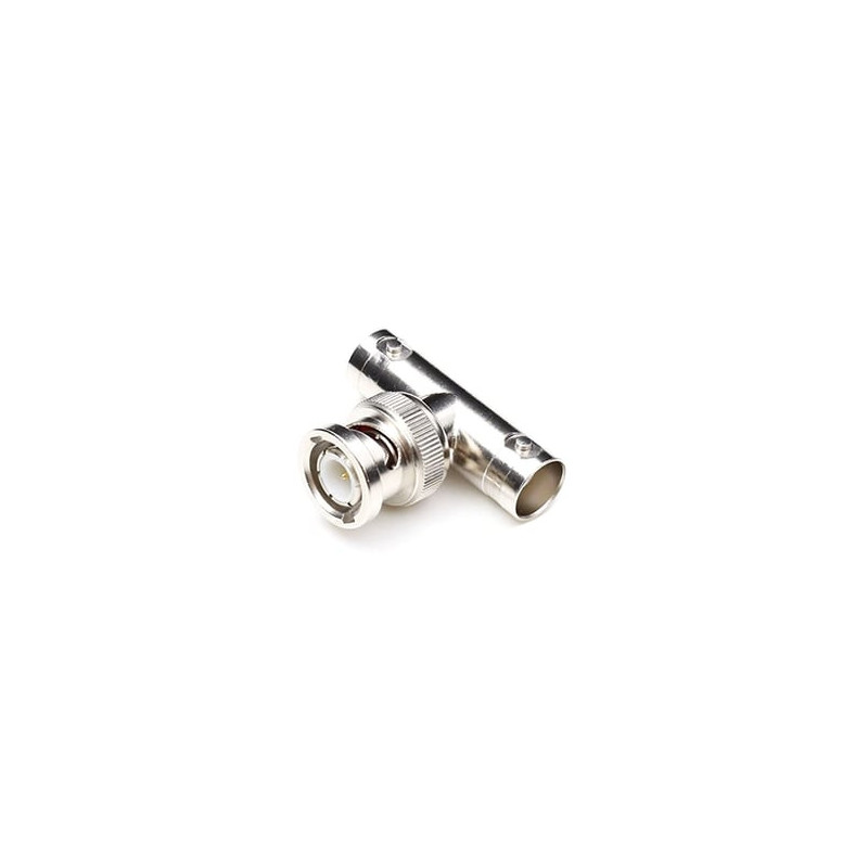 Adaptador en T para 75 Ohm de Conector BNC Macho a Doble BNC Hembra, N